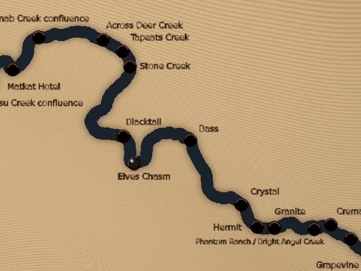 Close-up of Grand Canyon map engraving
