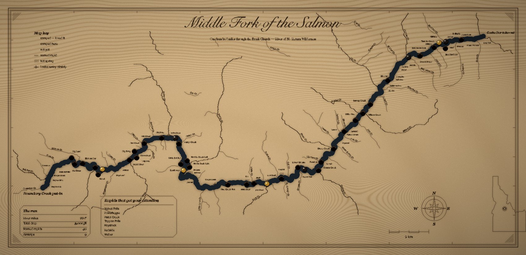Middle Fork board reflowed to 584 x 284 mm